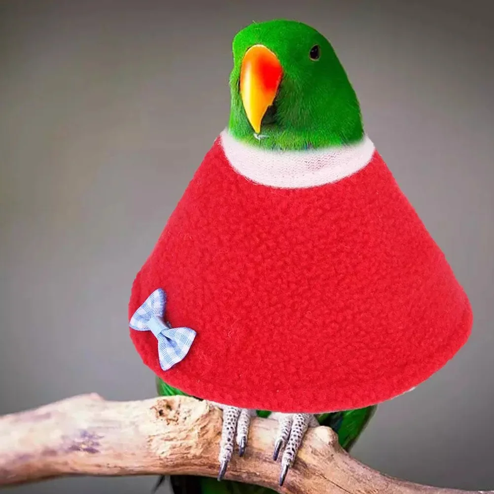 

2pcs Anti-Scratch Elizabethan Collar For Pet Birds Parrots Recovery Neckwear Adjustable Healing Protector Bow Decorated Pet