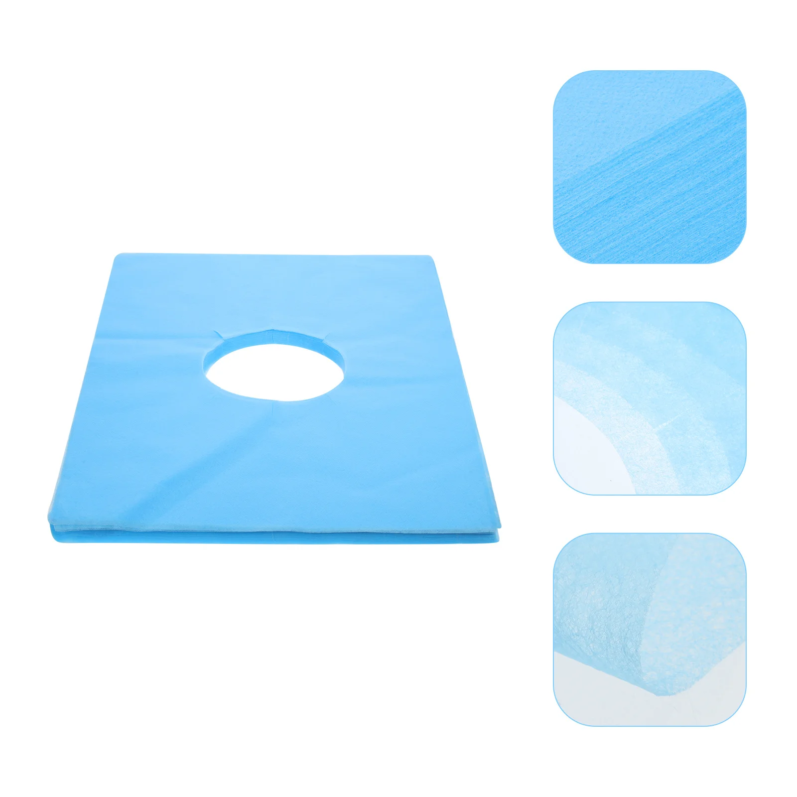 

100Pcs Disposable Headrest Covers Premium Non-Woven Cloth Safe Gentle with Hole Design for Smooth Breathing Rest Cradle Covers