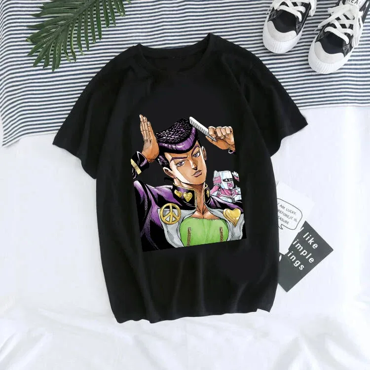 Ropa de Jojo Bizarre Adventure para hombre, Camisetas estampadas de dibujos animados divertidos, blusa de Anime japonés, camiseta de Manga, Tops Unisex