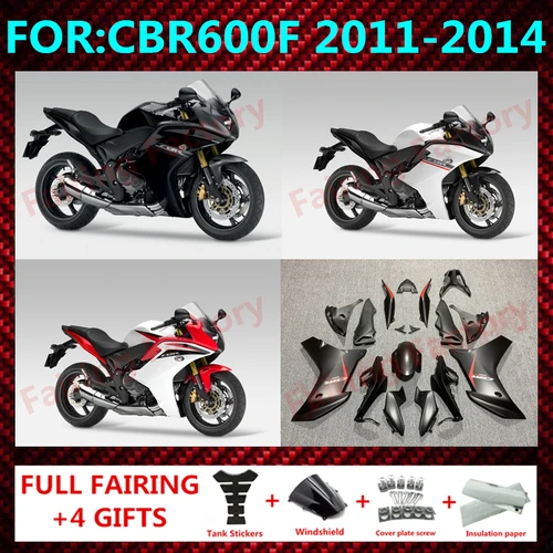 ABS 오토바이 전체 페어링 키트, CBR600F 2011 2012 2013 2014 CBR600 F CBR 600F 차체 풀 페어링에 적합, 신제품