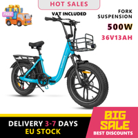 SAMEBIKE C05PRO 500W Electric Bike Folding 20“ Fat Tire E-bike 36V 13Ah E-Mountainbike For Adults Men Women, 7 Speed