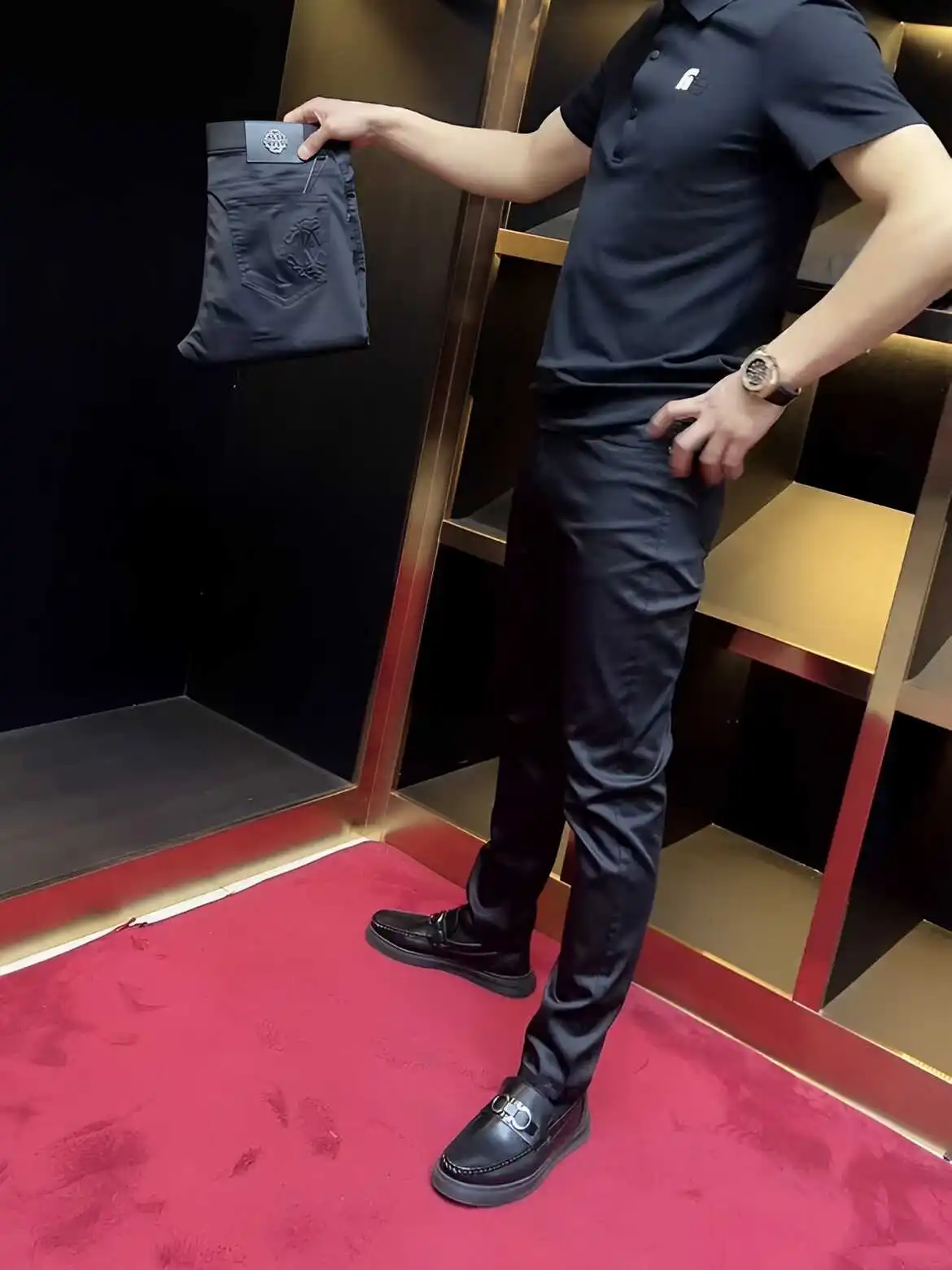 

Мужские модные повседневные брюки Slim Fit, осенние, новые, легкие, люксовые, деловые, повседневные, антибактериальные, весенние, молодежные