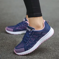 Sneakers Fashion Mixed Colors Lace Up Shoes Comfortable Thick Sole Vulcanized Shoes Sneakers Breathable Shoe For Women Zapatos