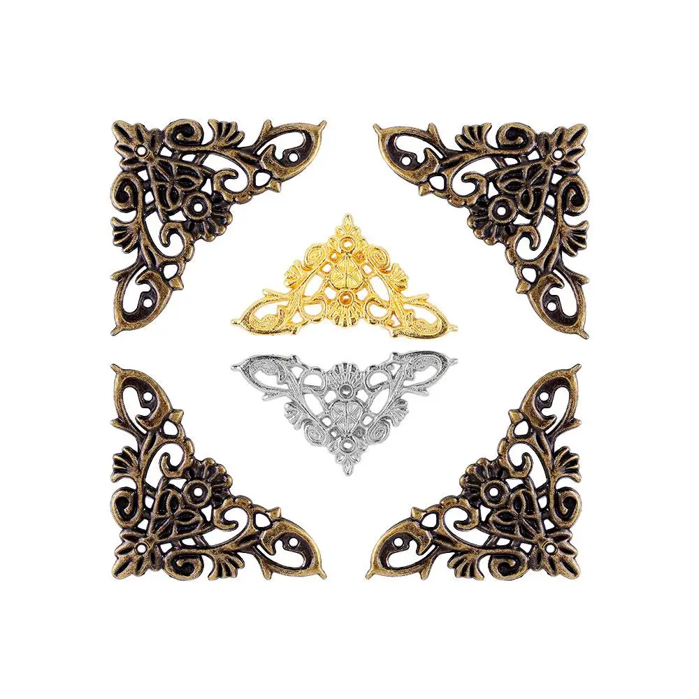 Guard Cover Feet Leg Jewelry Box Home Decor Edge Corner Decorative Protector Corner Brackets Scrapbook Album Furniture Hardware