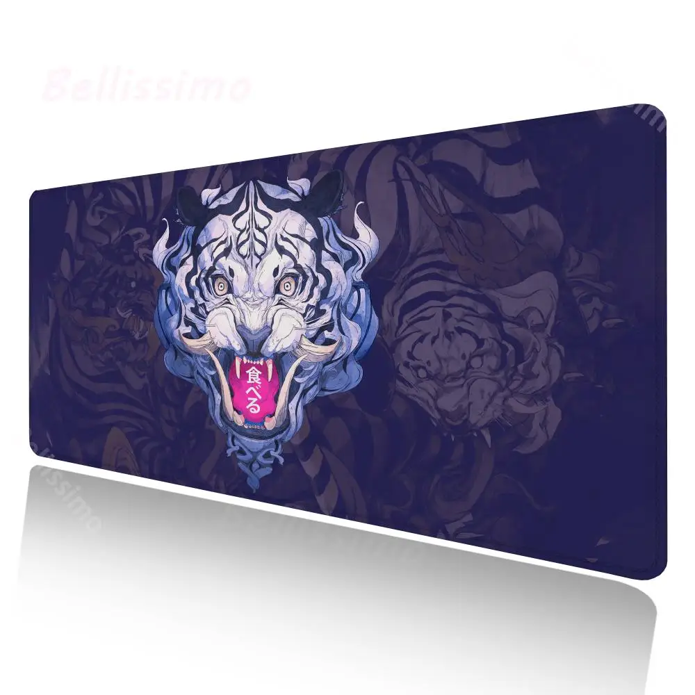 Computer Accessories Japanese Art Gamer Keyboard Pad Tiger Samurai Mausepad Gaming Laptops Mouse Mats Deskmat Rubber Mat Pc Pads