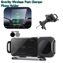 Wireless Fast Car Charger Mount Gravity Phone Holder For Samsung  Automatic Rotating Phone Charging Stand Dropshipping