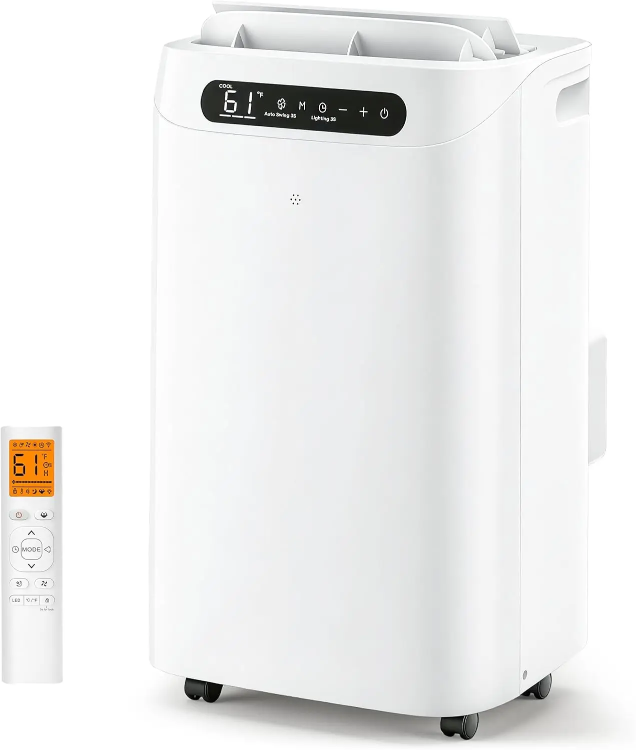 

Portable Air Conditioner 14000 BTU, Cools 700 Sq.Ft, AC Unit with Remote, 4-in-1 Cooling Fan Dehumidifier Sleep Mode, Installation Kit Included, for Large Rooms, White