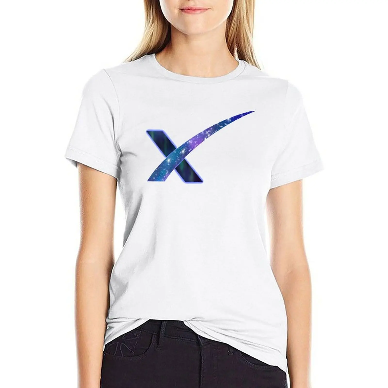 

Space X Night T-shirt cute tops tops female new edition t shirts for Women