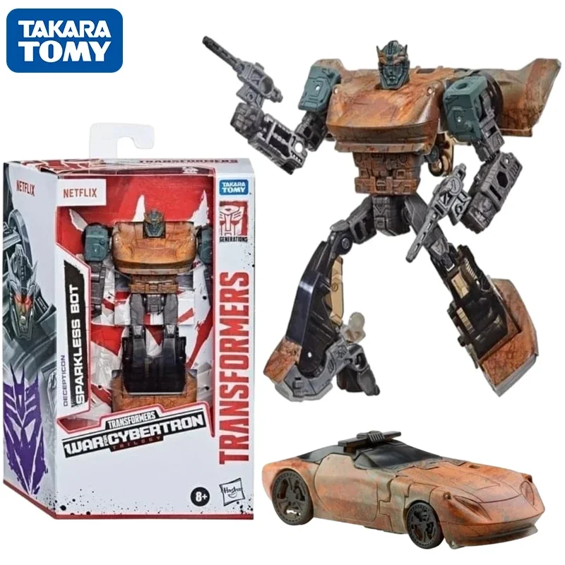 In Stock Tomy Transformers Toys War for Cybertron Netflix Limited Sparkless Bot Action Figures toys ornament gifts Collectible