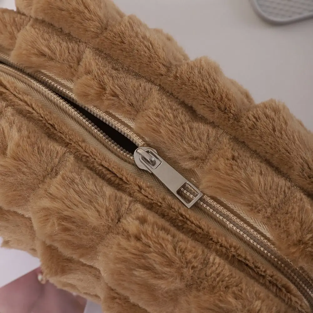 New Plush Pen Bag Merad Style Multifunctional Pen Storage Bag Large Capacity Pencil Box Student