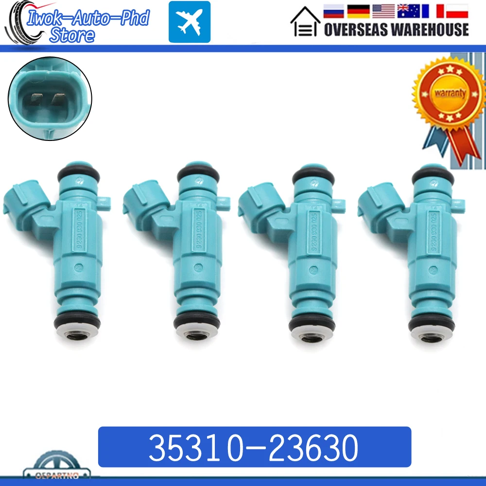 35310-23630 4PCS 2 Pins Fuel Injectors Nozzle for Hyundai Tiburon Elantra Santa Fe Tuscon Kia Optima Sportage Rondo 2.0 2.7L