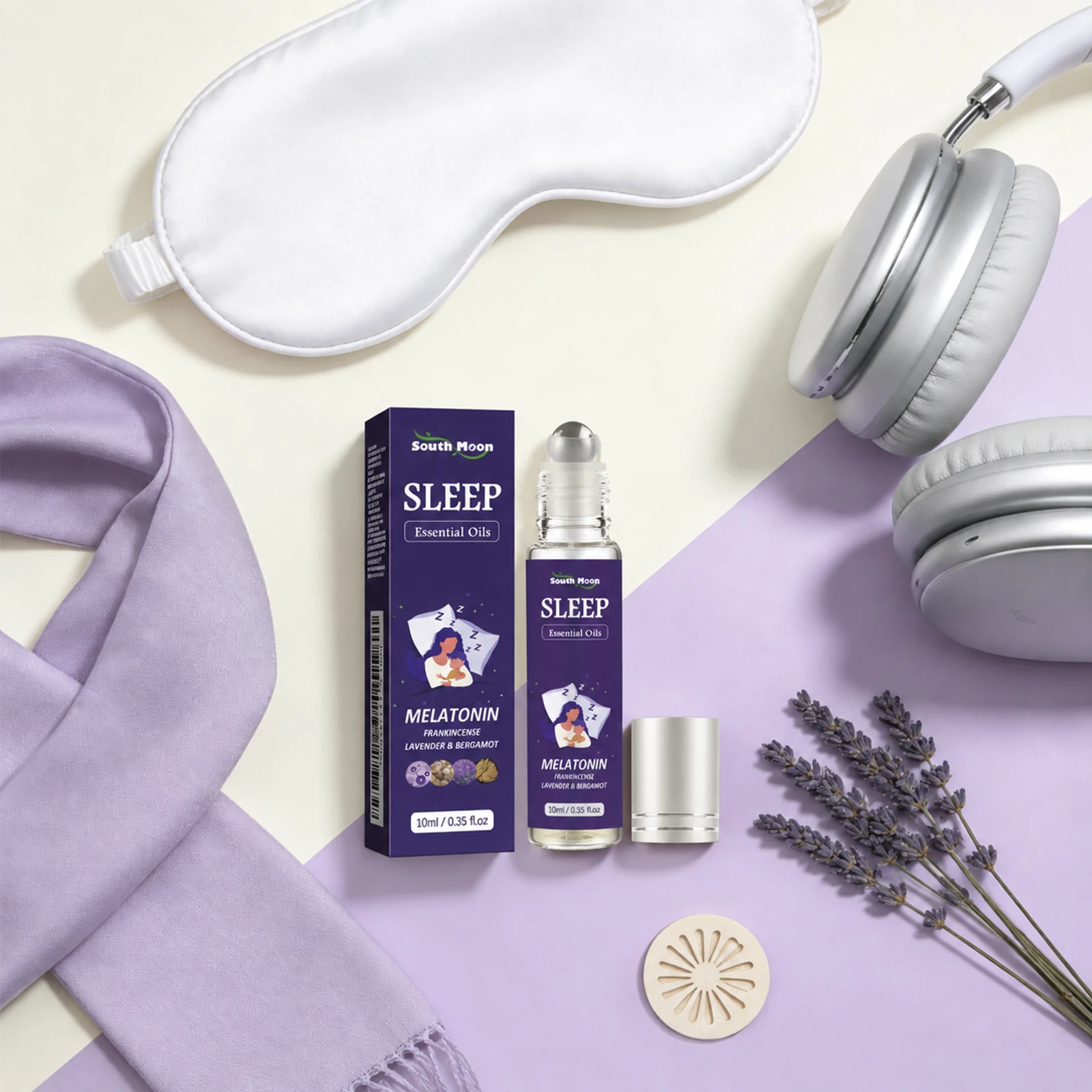 South Moon Sleep Care Essential Oil Soothe Calm Tension Relieve Fatigue Stress Relief Relax For Man And Women Help Sleep Spa Oil