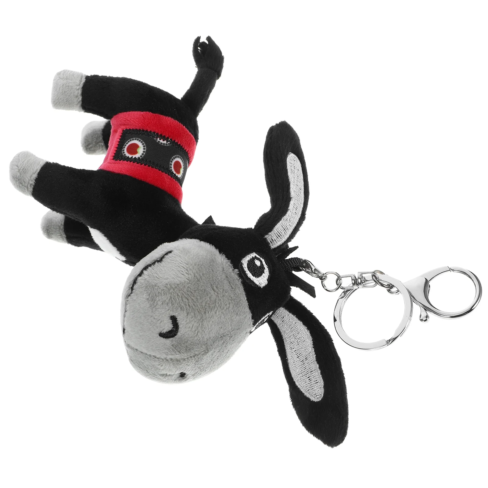 Donkey Keychain Plush Charms Lovely Toys Bag Hanging Decor Puppy Stuffed Dolls Ring Pendants Adorn