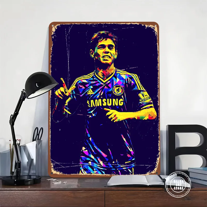 Oscar Soccer Pop Art Tinplate Poster Customized Wall Art Vintage Metal Signs Retro Tin Plaque for Luxury Home Decor Items Room