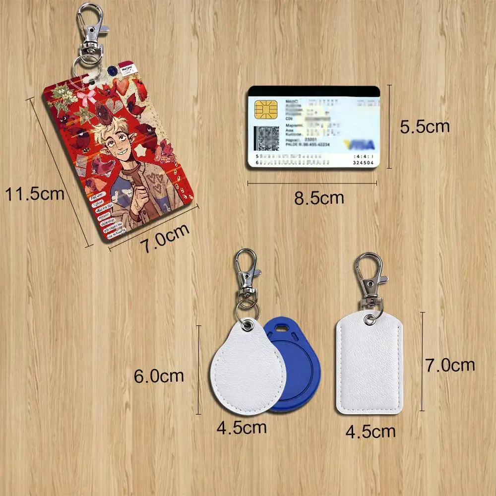 Flapjack Hunter Owl House Luz Noceda Leather Keychain Badge Holder with Lanyard - ID/Access Card Holder, Key Ring Accessory view 2