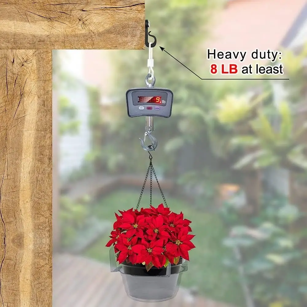 New With Screw Lights Hook Plastic Black White Garage Hooks String Light Hangers Indoor And Outdoor
