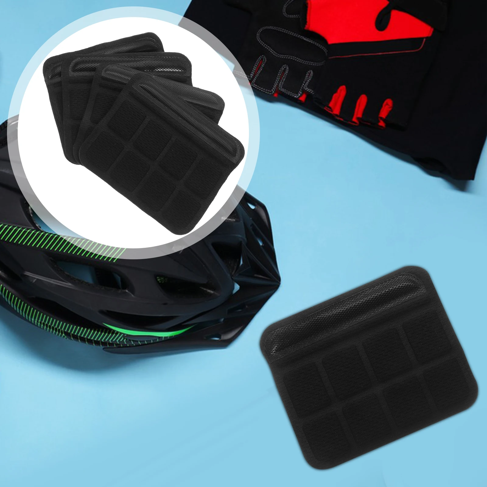 

4pcs Chin Pad Breathable Sponge Padding Comfortable Fit For Cycling Motorcycle Ski Helmets Durable Easy Clean Face Mask
