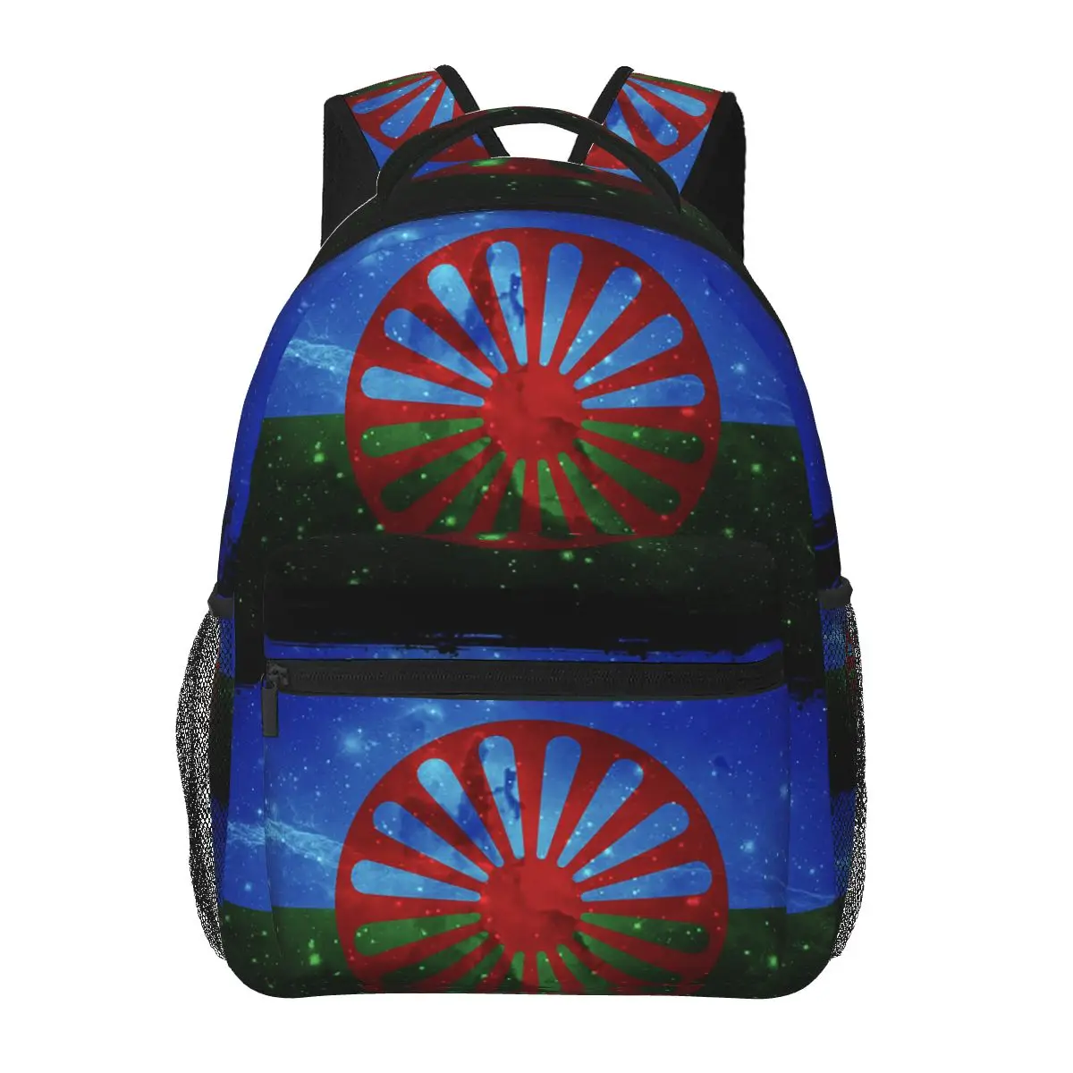 Romany Gypsy Flag Backpacks Boys Girls Bookbag Students School Bags Cartoon Kids Rucksack Shoulder Bag Large Capacity