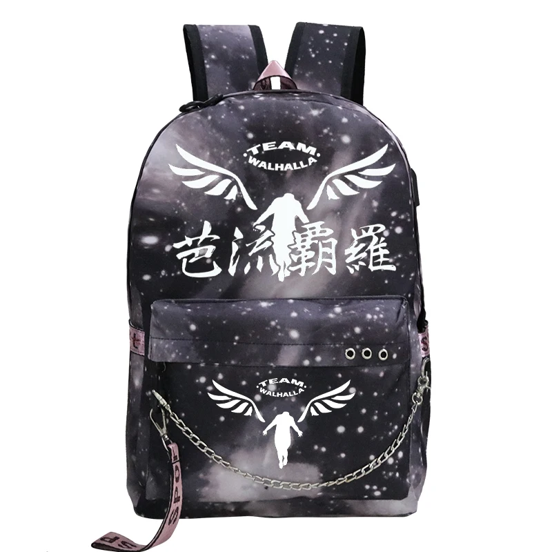 Tokyo Revengers Anime Vrouwen Rugzak Mochila Voor Reizen Meisje Schooltas Rugzak Usb Opladen Valhalla Anime Tiener Boekentas