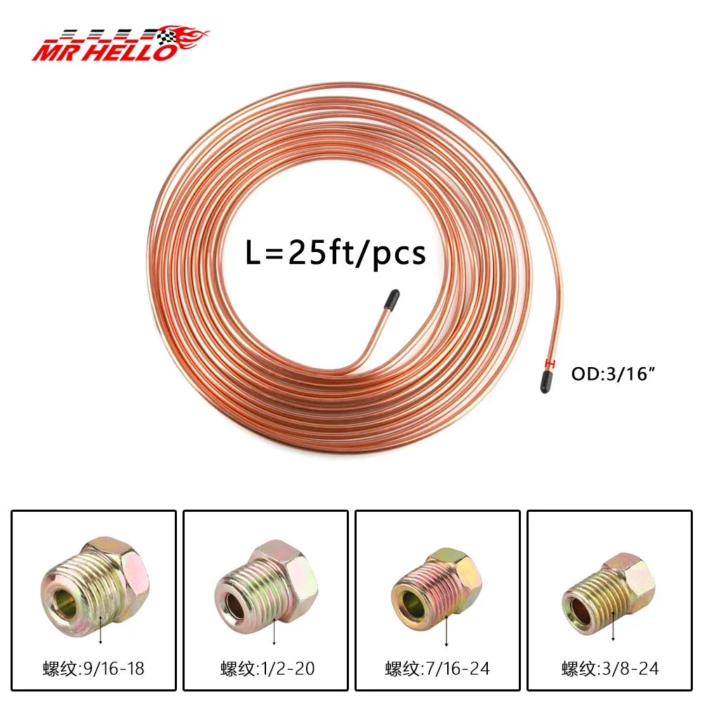 مجموعة أدوات Strumento per svasare tubi freno Lineo Professional in rame Kit bobina tubi line freno auto antiruggine Rullo tubo 3