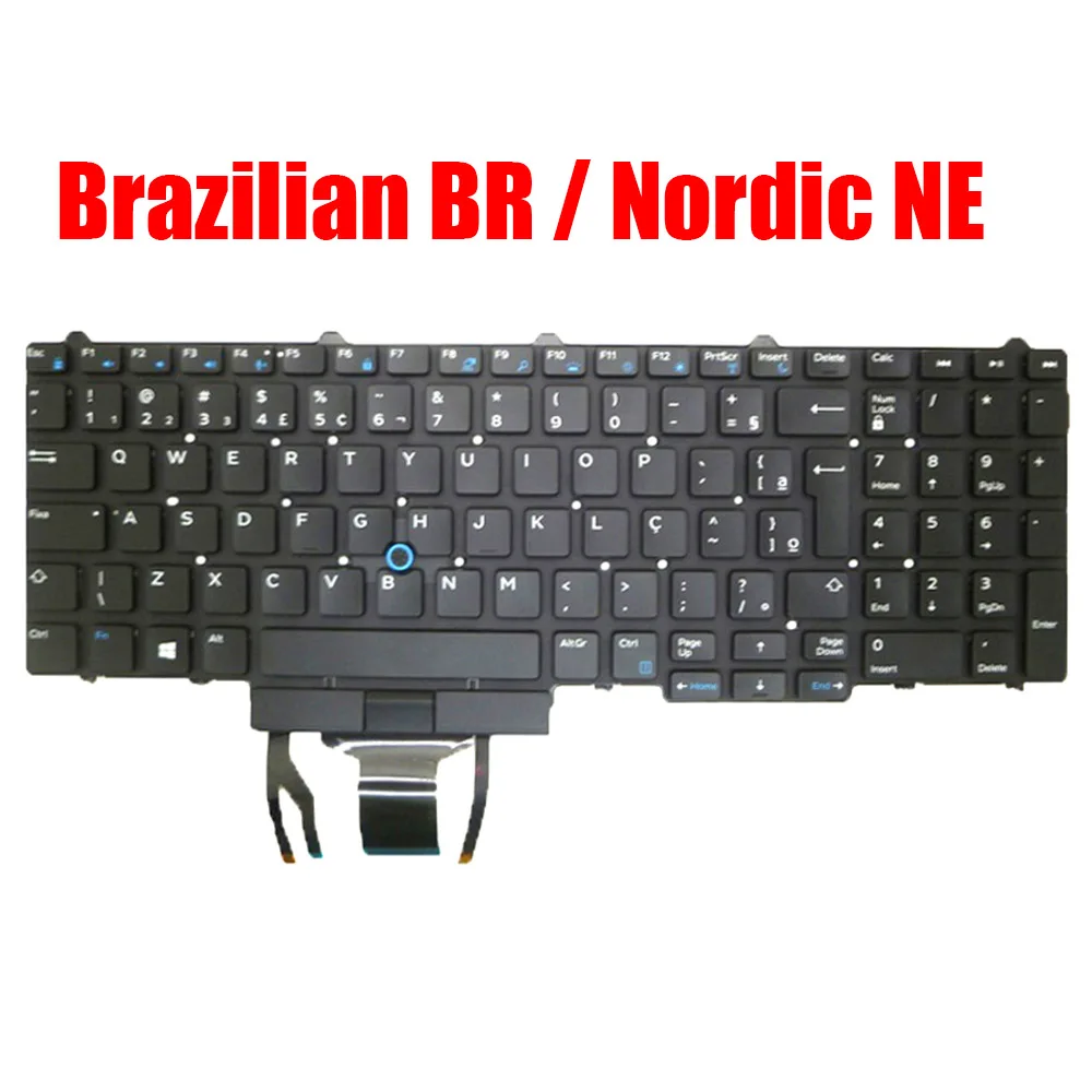 

BR/NE Laptop Keyboard For DELL For Latitude 5580 5590 5591 E5550 5550 E5570 For Precision 3510 3520 3530 7510 With Pointing New