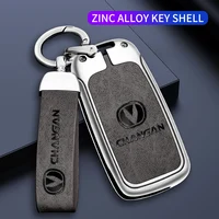 Funda para llave de coche, llavero con emblema automático, anillo para Changan CS75 Plus CS95 CS35 CS85 Alsvin CS55 CS15 Eado CS15EV CX20 CX70 Raeton