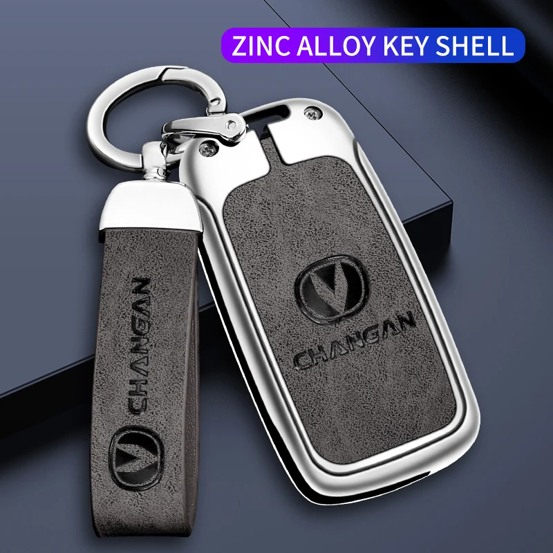 Car Key Case Shell Auto Emblem Keychain Ring For Changan CS75 Plus CS95 CS35 CS85 Alsvin CS55 CS15 Eado CS15EV CX20 CX70 Raeton