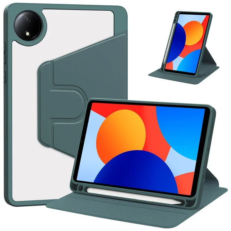 Funda belakang akrilik untuk Xiaomi Redmi Pad Pad 4G 8.7 "Case penutup berputar 360 untuk Redmi Pad SE 2023 11 inci Coque dengan pemegang pena