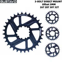 Plato de bicicleta GUSTAVO, montaje directo de 3 burbujes, desplazamiento de 3MM de ancho, rueda dentada de dientes estrechos, platos y bielas de bicicleta para niños 26T 28T 30T 32T