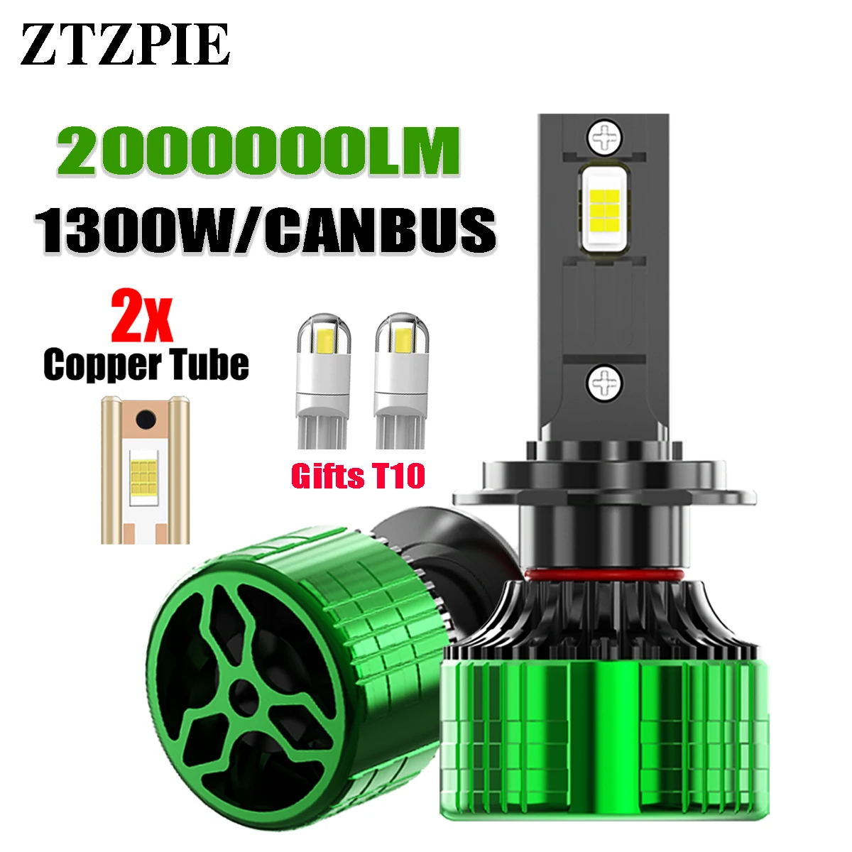 

ZTZPIE k7c Canbus автомобильная лампа головного света 6000K HB3 HB4 9005 9006 H1 H7 H4 H11, лампы CSP 3570, противотуманная фара 1300 Вт