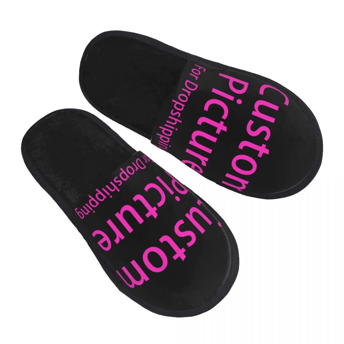 Personalized Custom Photo Logo Guest Slippers for Bathroom Women Custom Print Customized DIY Print House Slipper