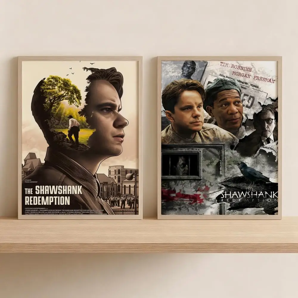 The S-Shawshank Redemption Movie Painting Calligraphy Modern Canvas Wall Art for Bedroom & Living Room | Home Decor Gift