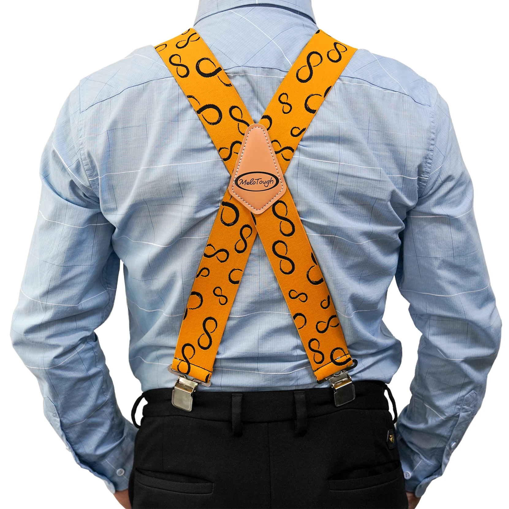 MELOTOUGH Suspensórios Masculinos Totalmente Elásticos 2 Polegadas de Largura X Voltar Suspensórios de Trabalho Pesados Suspensórios de Cinto de Ferramentas Homem Suspender