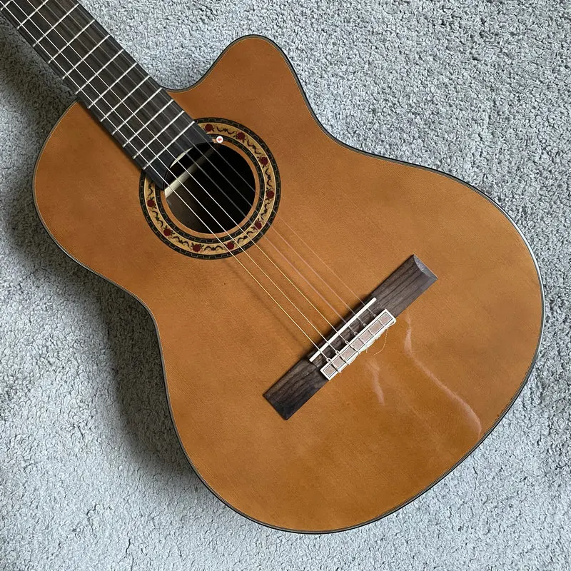 K299 Taiwanese Flamenco Classical Guitar 39 Inch Solid Spruce Top Rosewood Body Advanced Practice Sample Guitar