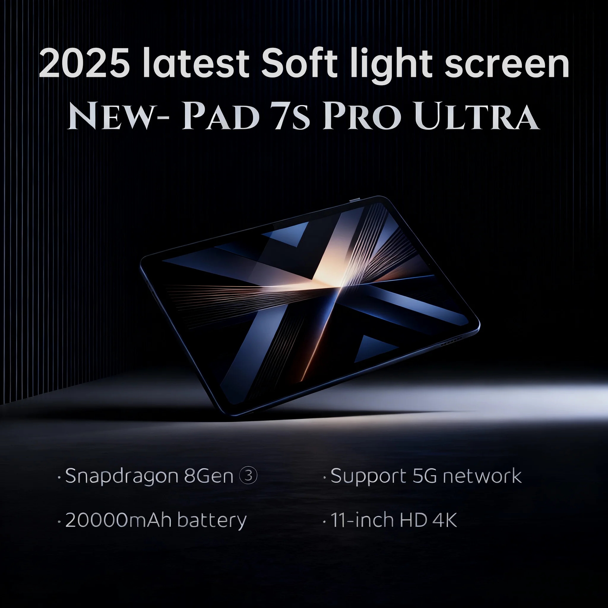 

2025 Новейший глобальный планшет Pad 7 Pro Ultra Android 14 Snapdragon 8Gen3 11-дюймовый экран с мягкой подсветкой и двумя SIM-картами Wi-Fi GPS WPS 5G Mi PC