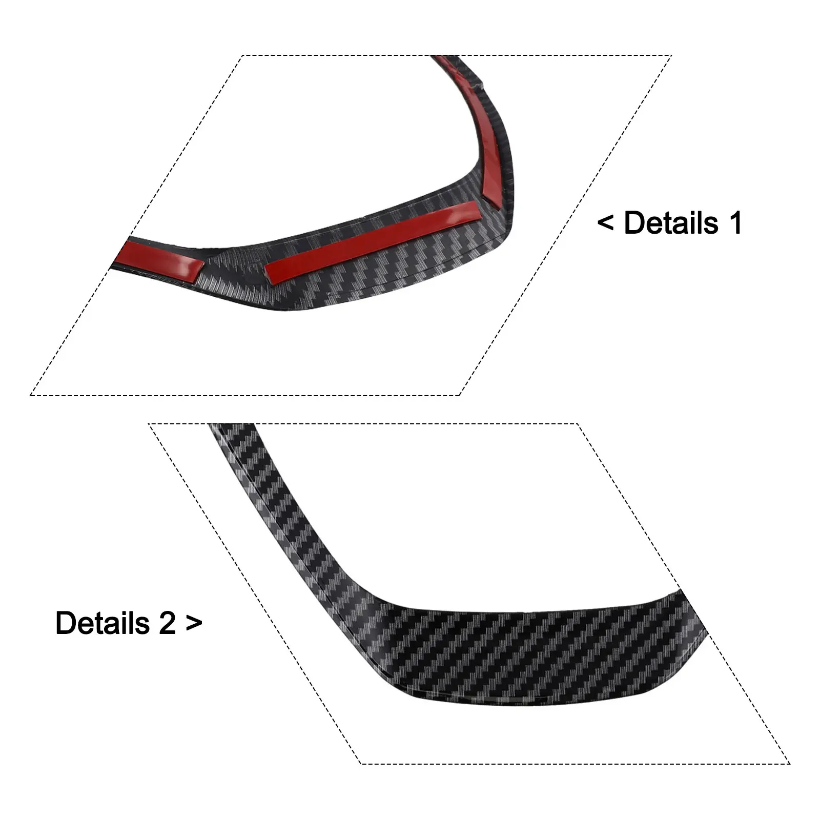 

Elegant Steering Wheel Trim Cover with Carbon Fiber Appearance For For BMW Models Series 1 and Series 3 from 2012 2016