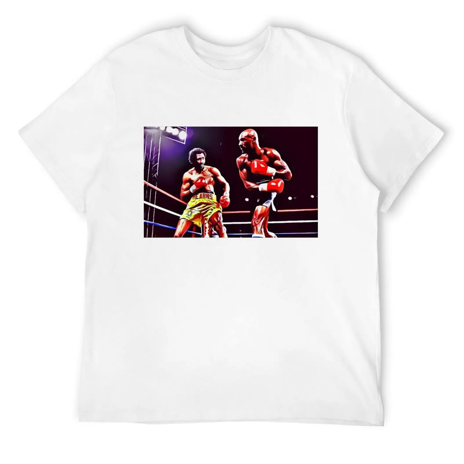 Marvin Hagler vs Tommy Hearns T-Shirt anime t shirts rapper graphic tees cute clothes plus size men clothing