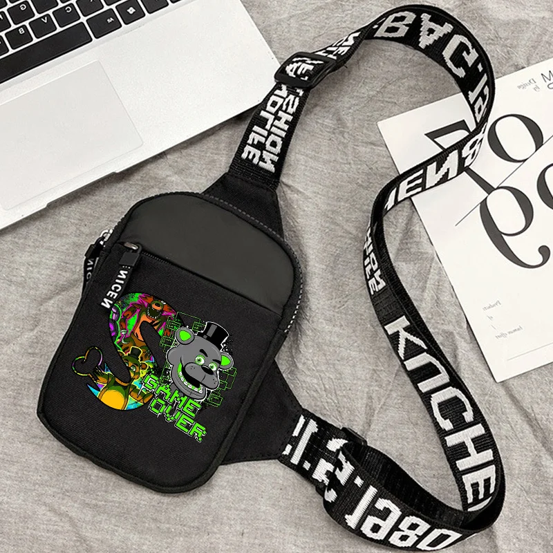 

Fnafs Chest Bag Fashion Men Adult Anime Five Nights Freddys Crossbody Bags Portable Outdoor Sports Leisure Women Messenger Bags
