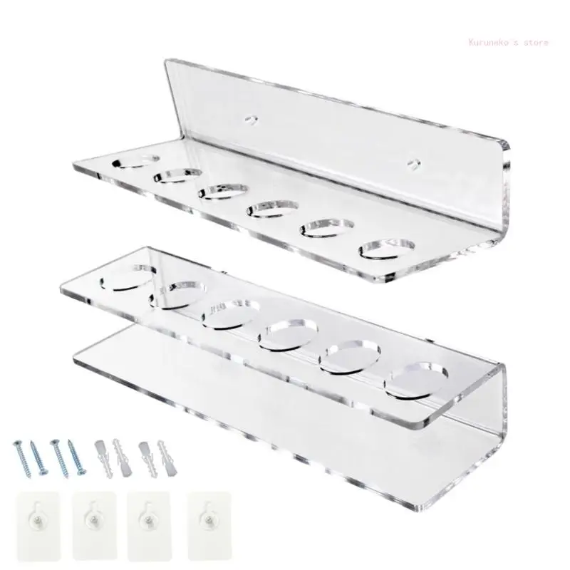 

Transparent Acrylic Clear Pool Cue Holder Space Saving Billiard