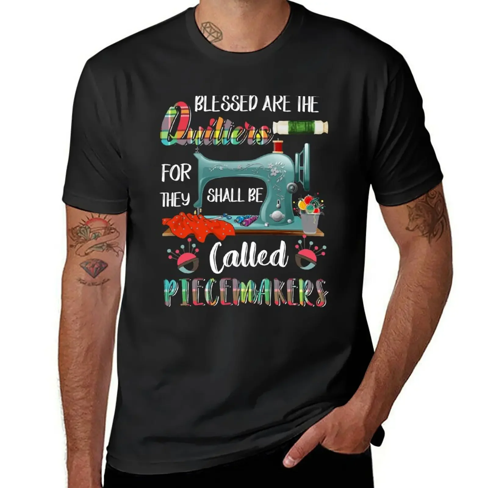 Blessed Are The Quilters For They Shall Be Called T-Shirt animal prinfor boys graphics anime shirts men