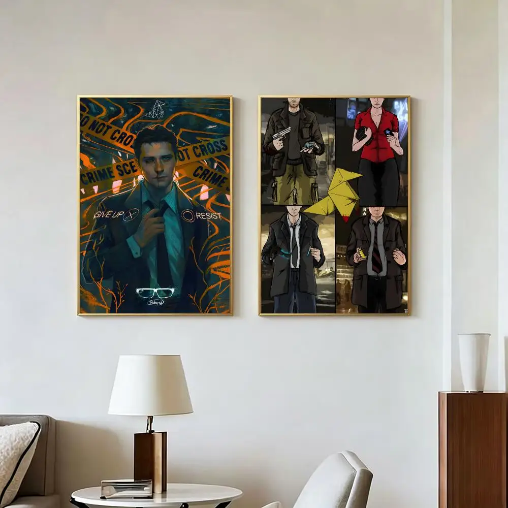 Game Popular Art H-Heavy Rain Poster Peel And Stick Wall Art Self Adhesive PP Waterproof Wall Decor Living Room Bedroom Gift