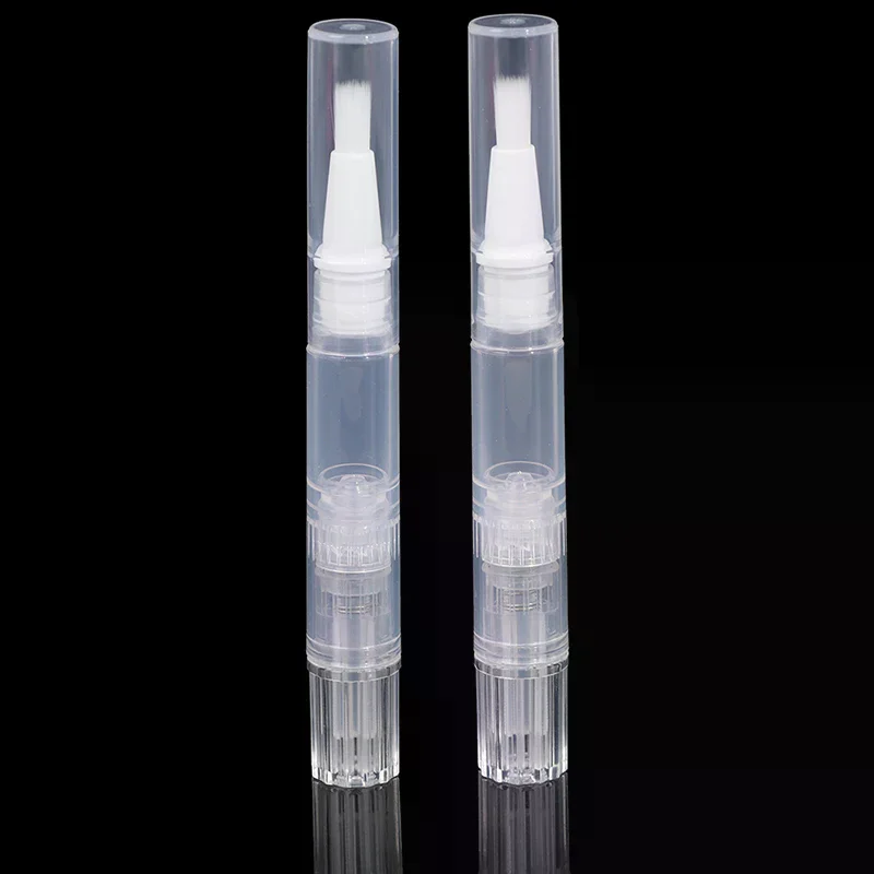 Bolígrafo giratorio vacío de viaje de 1,5 M con cepillo, contenedor de cosméticos, aceite para uñas, bálsamo labial, materiales duraderos de alta calidad, fácil de usar, 1,5 M