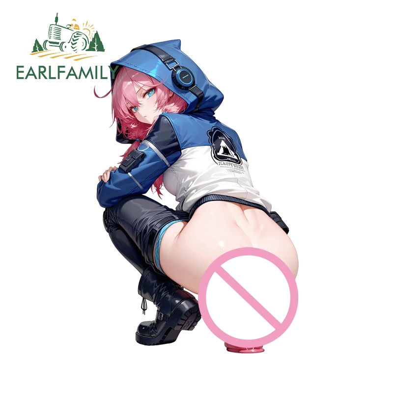 EARLFAMILY Arknights Loli Usa giocattoli sessuali Adesivo per auto Bellissimo culo grosso Tronco Decalcomania Antigraffio Impermeabile Host di computer