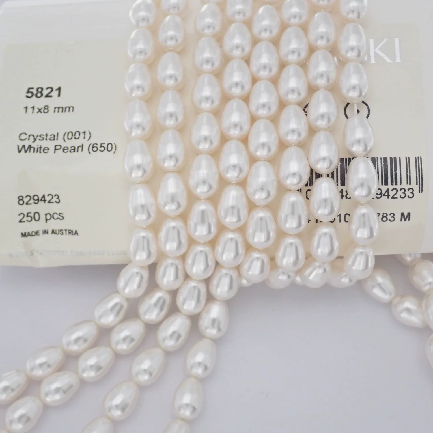 5821 Crystal Pear-shaped Pearl Genuine from Austria Bead Full Hole Beading for Bracelet Necklace Jewelry  DIY Make Fitting view 4
