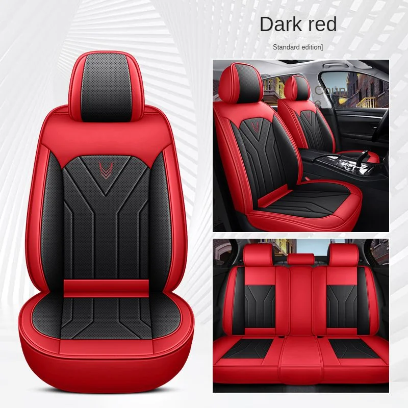 

Car Seat Cushion, Fully Enclosed Seat Cover, All-Season Universal Perforated And Breathable Napa Leather, Autumn And Winter