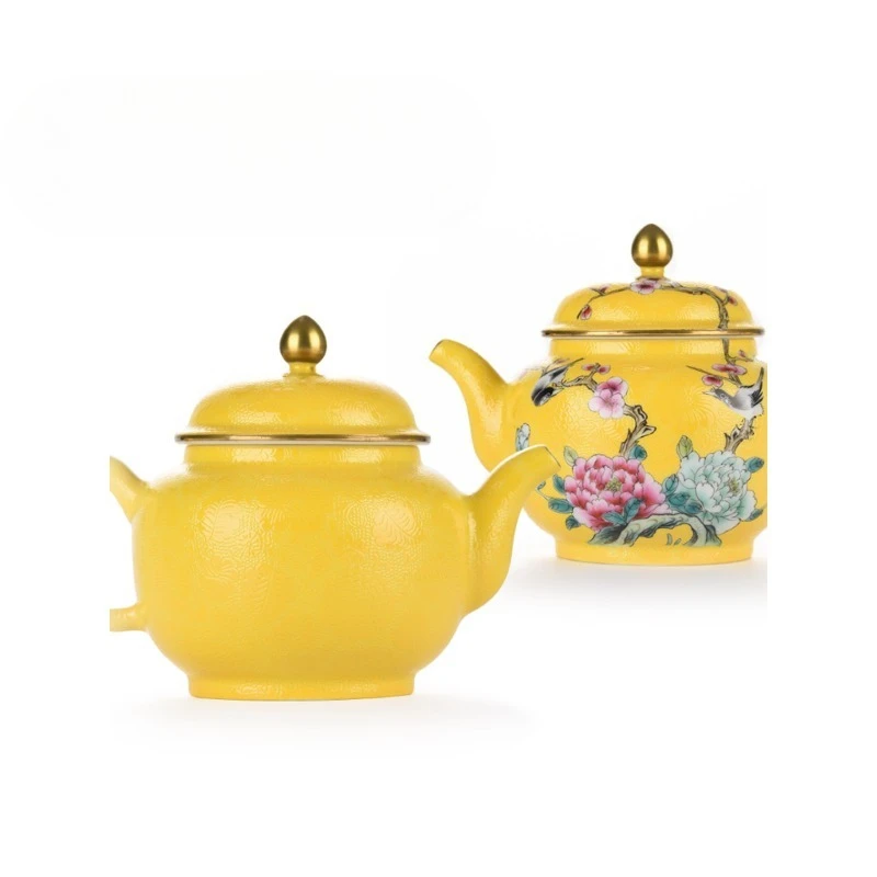 

Long cage pot Jingdezhen all handmade, tea set gift box, teapot, wedding gift