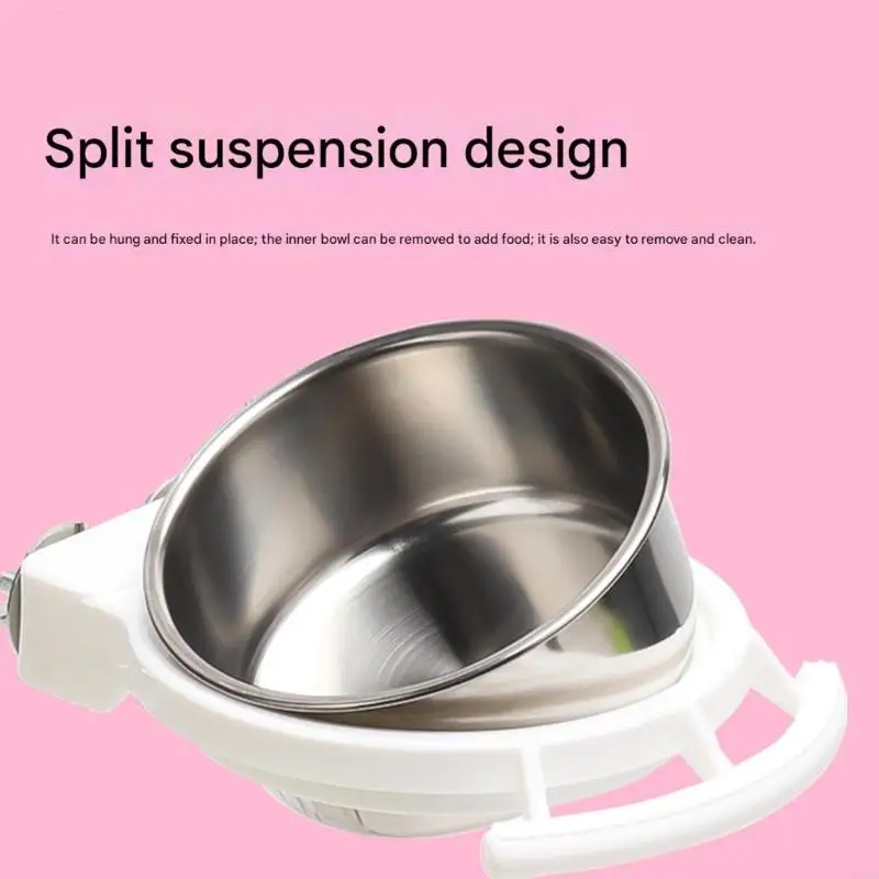 2 PCS Stainless Steel Bird Feeder Bowl Perfect For Parrots Canaries Feeding