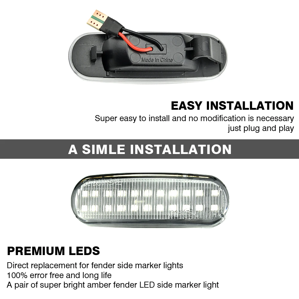 Intermitentes Laterales LED Negros Para Fiat Punto, Multipla, Punto Evo Y Grande Punto – Estilo Ahumado