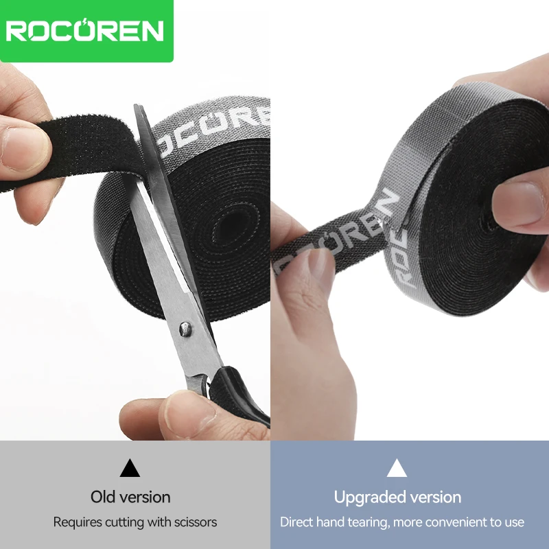 ROCOREN Cable Organizer Management Tearable Wire Winder Ties Charger Cable Protector for Phone Mouse Earphone Cable Cord Holder