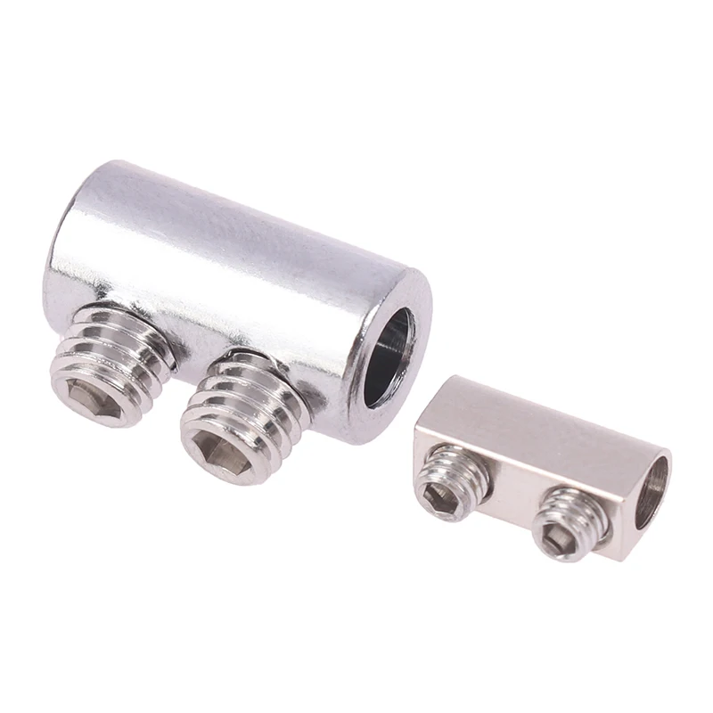 Hot Sale For 1.5mm Wire Rope Suspension Clamps Double Hole Metal Copper Clips Cable Sling Tools Fastening Accessories